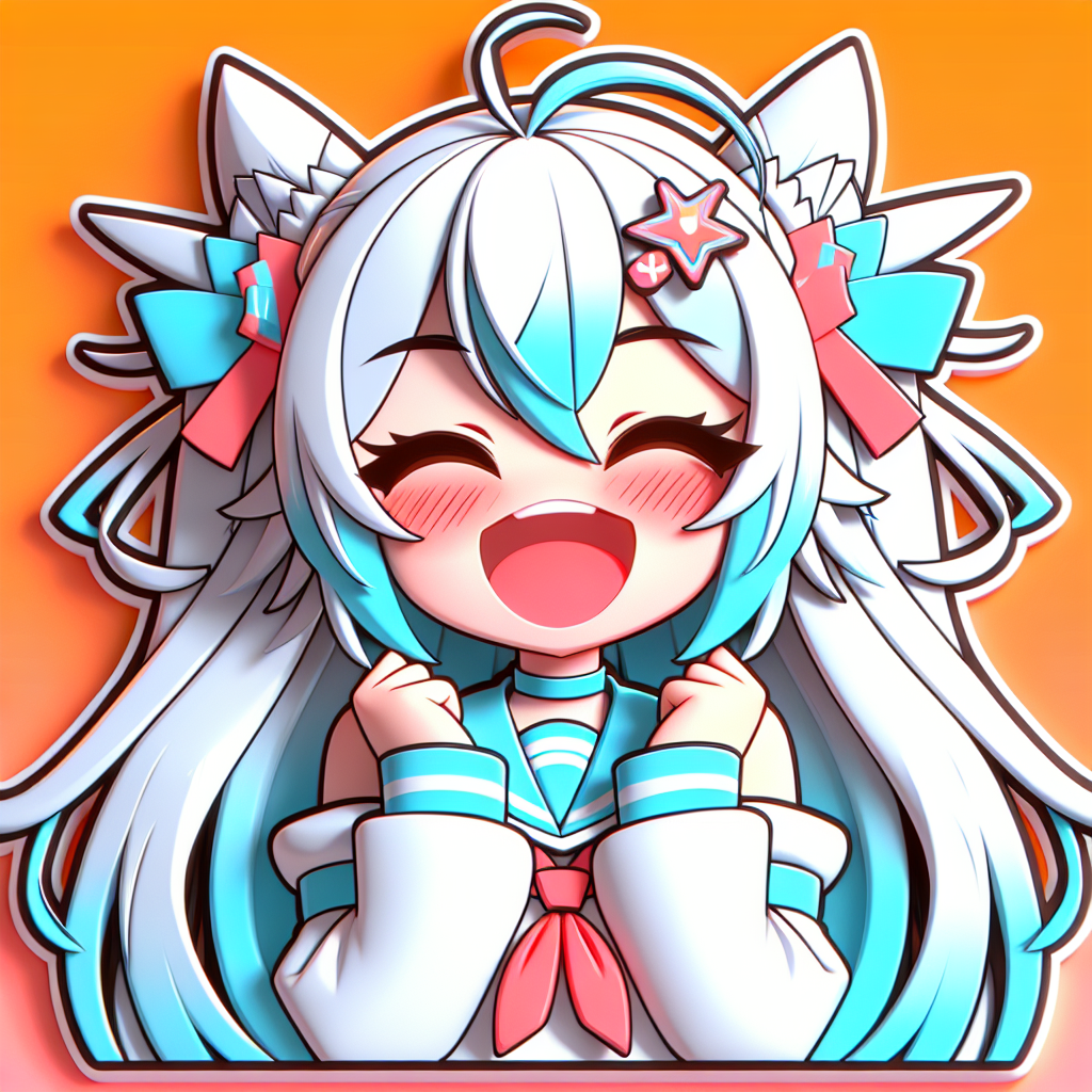 happy girl ai sticker